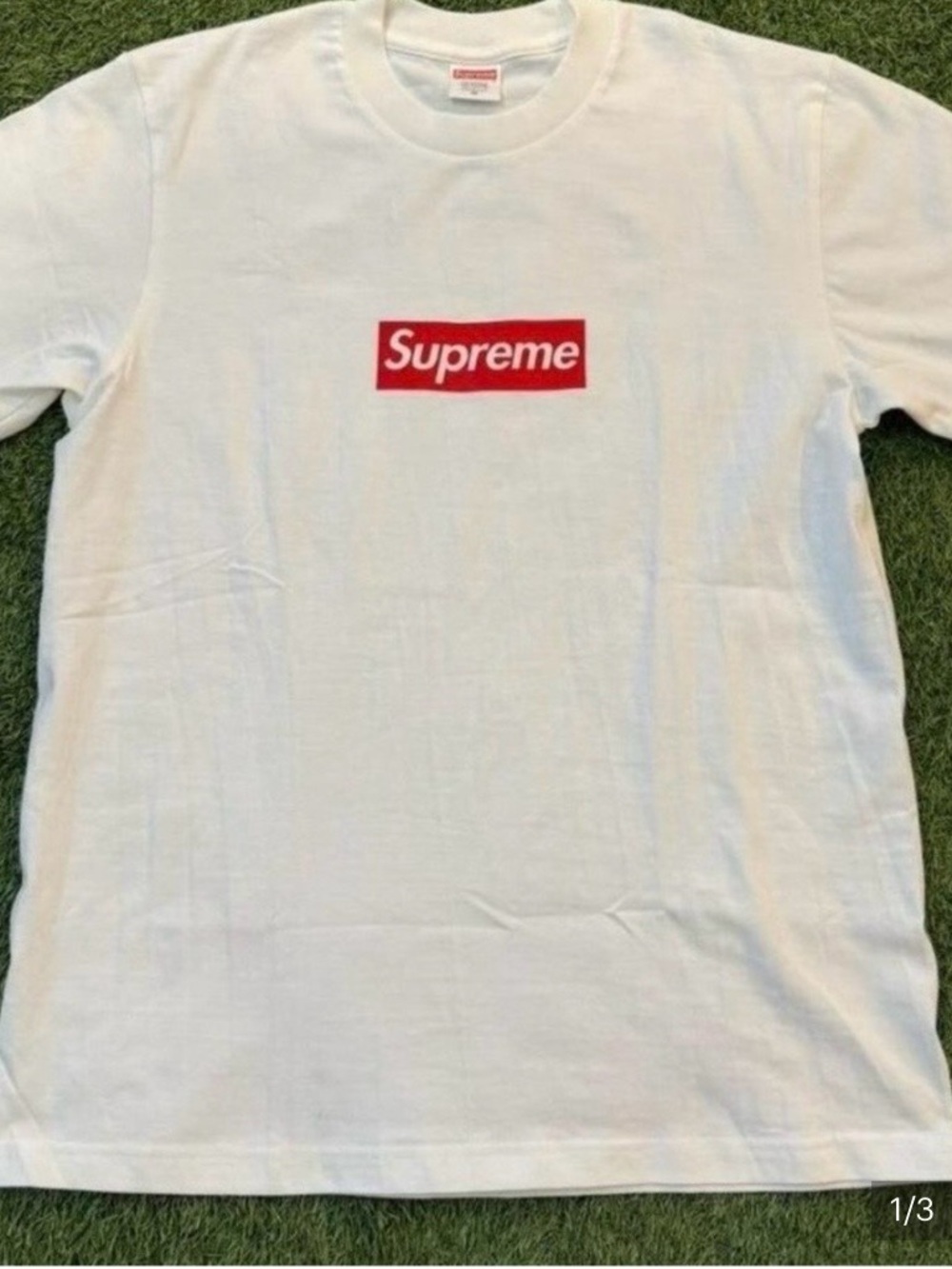 Supreme Red and White Box Logo Tee